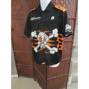 Midnight Madness Pulling Team Button Up shirt Skull Bones Motorsport Ford LRG